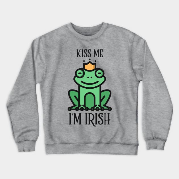 Kiss Me I'm Irish Frog Crewneck Sweatshirt by Etopix